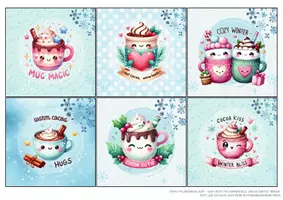 Vorschau - Mal- und Bastelvorlagen - English Quotes Winter Mugs Sprüche Kärtchen - Seite 3