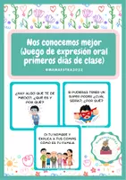 Vista previa - Juegos / Gamificación - Nos conocemos mejor - Juego de Expresión oral para los primeros días de clase - Portada
