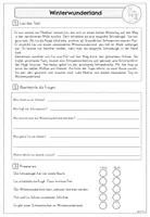 Vorschau - Arbeitsblätter - Lesen im Winter Leseverständnis | Kl. 2 - 4 - Seite 3