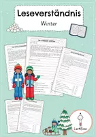Vorschau - Arbeitsblätter - Lesen im Winter Leseverständnis | Kl. 2 - 4 - Deckblatt