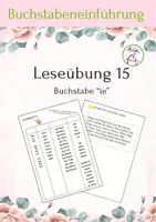 Vorschau - Unterrichtsreihen - Leseübung 15 für die 1. Klasse zum Laut -ie - Deckblatt