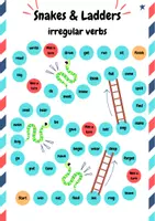 Vorschau - Spiele - Unregelmäßige Verben Snakes & Ladders (2 Versionen) - Deckblatt
