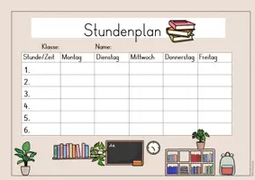 Vorschau - Poster - Stundenplan (Vorlage) 5 Hintergründe - Seite 2