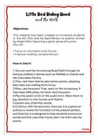Vista previa - Tarjetas / Manipulativos - Roald Dahl Day. Little Red Riding Hood and the Wolf - página 1