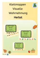 Vorschau - Bildkarten - Klettmappen nach Teacch - visuelle Wahrnehmung Herbst - Deckblatt