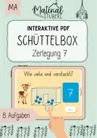 Vorschau - Spiele - Zahlzerlegung - Schüttelbox - Zahl 7 - interaktive PDF/Quiz - Deckblatt
