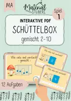 Vorschau - Stationenlernen - Zahlzerlegung - Schüttelbox - gemischt 2-10 (Spiel 1) - interaktive PDF/Quiz - Deckblatt