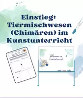 Vorschau - Arbeitsblätter - Kunstunterricht: Tierische Mischwesen - Deckblatt