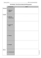 Vorschau - Arbeitsblätter - Schreibplan für eine Personenbeschreibung - Deckblatt