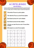 Vorschau - Arbeitsblätter - Würfel Bingo Basketball für den Sportunterricht - Deckblatt