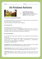 Vorschau - Arbeitsblätter - Potsdamer Konferenz - Lesetext und AB - Deckblatt