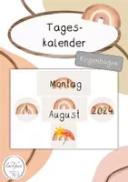 Vorschau - Poster - Tageskalender / Kalender: Regenbogen | Boho - Deckblatt