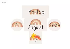 Vorschau - Poster - Tageskalender / Kalender: Regenbogen | Boho - Seite 1