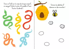 Aperçu - Feuilles d'exercices - Cahier de dessins - J'apprends à dessiner les animaux - Page 2