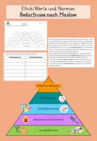 Vorschau - Arbeitsblätter - Bedürfnisse - Arbeitsblätter zur Bedürfnispyramide - Deckblatt