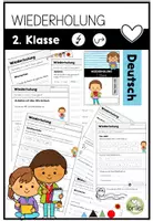 Vorschau - Arbeitsblätter - Deutsch Wiederholung Schulbeginn 3. Klasse – Arbeitsblätter & Diferenzierung - Deckblatt