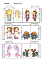 Vista previa - Manualidades / Dibujos para colorear - Pulgarcita - Marionetas de Dedos - Cuento de Hadas - página 2