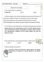 Vorschau - Arbeitsblätter - Quiz zum Körper-Check (Body-Check) - mit Lösung - Seite 2