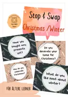 Vorschau - Aufgabenkarten - Stop & Swap cards Christmas / Winter (ältere Lerner) - Deckblatt