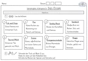 Vorschau - Arbeitsblätter - Das Vereinigte Königreich- Das Essen - Seite 2