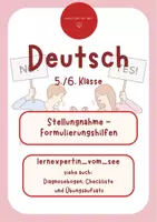 Vorschau - Merkblätter - Formulierungshilfen für Stellungnahme / Argumentation - Deckblatt