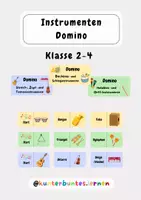 Vorschau - Stationenlernen - Instrumentenkunde, Domino-Spiele, 3 Varianten - Deckblatt