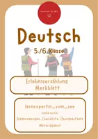 Vorschau - Merkblätter - Merkblatt Erzählung: inneres Geschehen, Spannungsmelder - Deckblatt