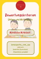 Vorschau - Poster - Checkliste zur mündlichen Mitarbeit Klasse 5-10 - Deckblatt