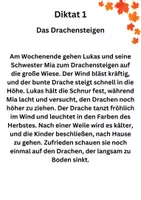 Vorschau - Arbeitsblätter - Drachen-Diktate: Herbstliche Abenteuer für die 2. Klasse - Seite 1