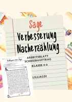 Vorschau - Arbeitsblätter - Sage: Verbessern und nacherzählen - Deckblatt