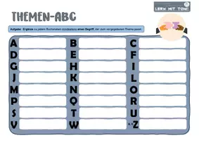 Vorschau - Arbeitsblätter - Themen-ABC - Unterrichtseinstieg - Deckblatt
