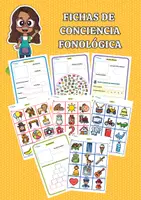 Vista previa - Hojas de trabajo - Fichas educativas de conciencia fonologica - Portada