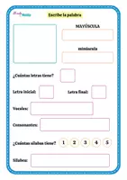 Vista previa - Hojas de trabajo - Fichas educativas de conciencia fonologica - página 1