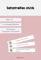 Vorschau - Anderer Materialtyp - Satzstreifen zu den Buchstabenkombinationen -ck und -ch - Deckblatt
