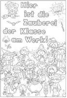 Vorschau - Arbeitsblätter - Gemeinschaftsbild / kooperatives Poster - „Hier ist die Zauberei der Klasse … am Werk!“ - Seite 2