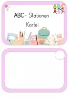 Vorschau - Stationenlernen - ABC Stationen- Kartei (natürlich differenziert) - Seite 1