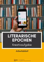 Vorschau - Arbeitsblätter - Literaturepochen Kreativaufgabe - Deckblatt
