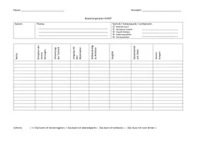 Vorschau - Anderer Materialtyp - Bewertungsraster Kunst (GS, MS, SFZ) - Seite 1