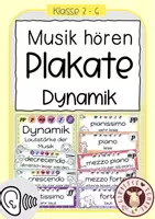 Vorschau - Unterrichtsreihen - Musik hören – Dynamik & Lautstärke Plakate Grundschule (Werkhören Musik Klasse 1–4) - Deckblatt