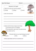 Vorschau - Arbeitsblätter - Quiz zum Pilz-Check (mit Lösung) - Deckblatt