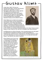 Vorschau - Arbeitsblätter - Gustav Klimt - Künstler Steckbrief für den Kunstunterricht - Seite 1