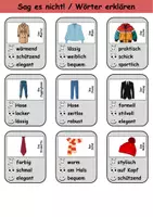 Vorschau - Arbeitsblätter - Sag es nicht Kleidung/Klamotten - DaZ/DaF, Deutsch (Spiel) - Seite 1