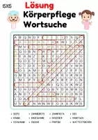 Vorschau - Arbeitsblätter - Wortsuchspiel/Wortsuche/Suchsel Körperpflege/Hygiene (Grundschule) - 4 Varianten - Seite 2