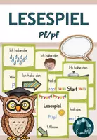 Vorschau - Spiele - 1.Klasse: Lesespiel zum Pf/pf (Flex und Flora) - Deckblatt