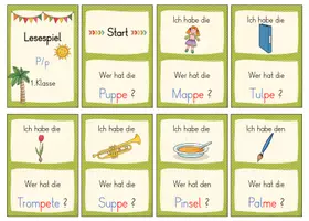 Vorschau - Spiele - 1.Klasse: Lesespiel zum Buchstaben P/p (Flex und Flora) - Seite 2