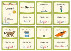 Vorschau - Spiele - 1.Klasse: Lesespiel zum Buchstaben J/j (Flex und Flora) - Seite 2