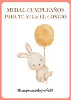 Vista previa - Decoración del aula - CREA EL MURAL DE LOS CUMPLEAÑOS: EL CONEJO. - Portada
