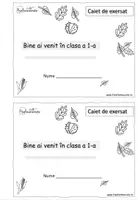 previzualizare - caiet de bun venit clasa a 1-a - Pagina de copertă
