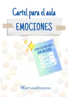 Vista previa - Refuerzo / NEE / Materiales de apoyo - Cartel emociones para el aula - Portada