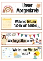 Vorschau - Präsentationen/Tafelbilder - Morgenkreis (Moderationskarten - Seite 1